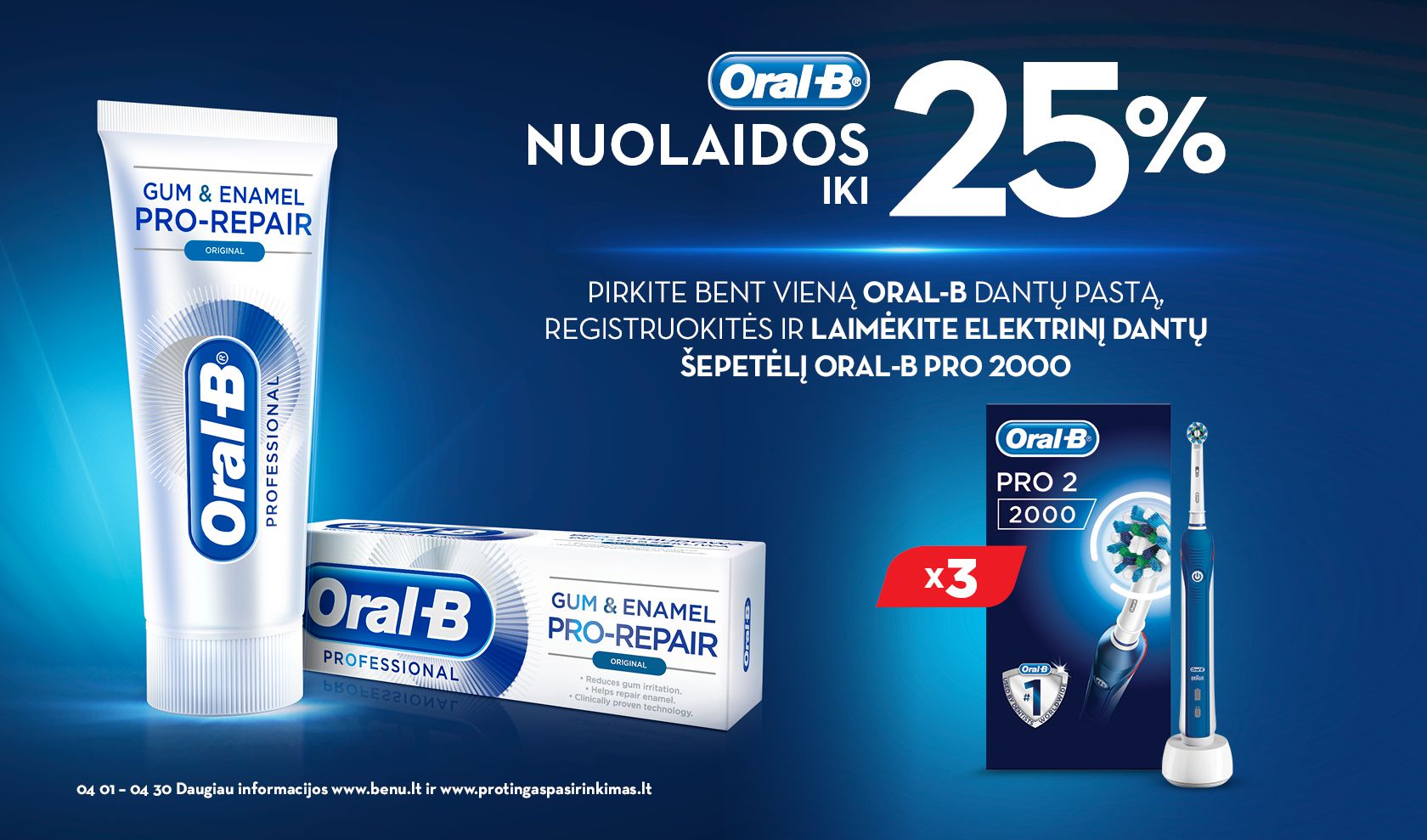 Oral - B nuolaidos ir dovanos !