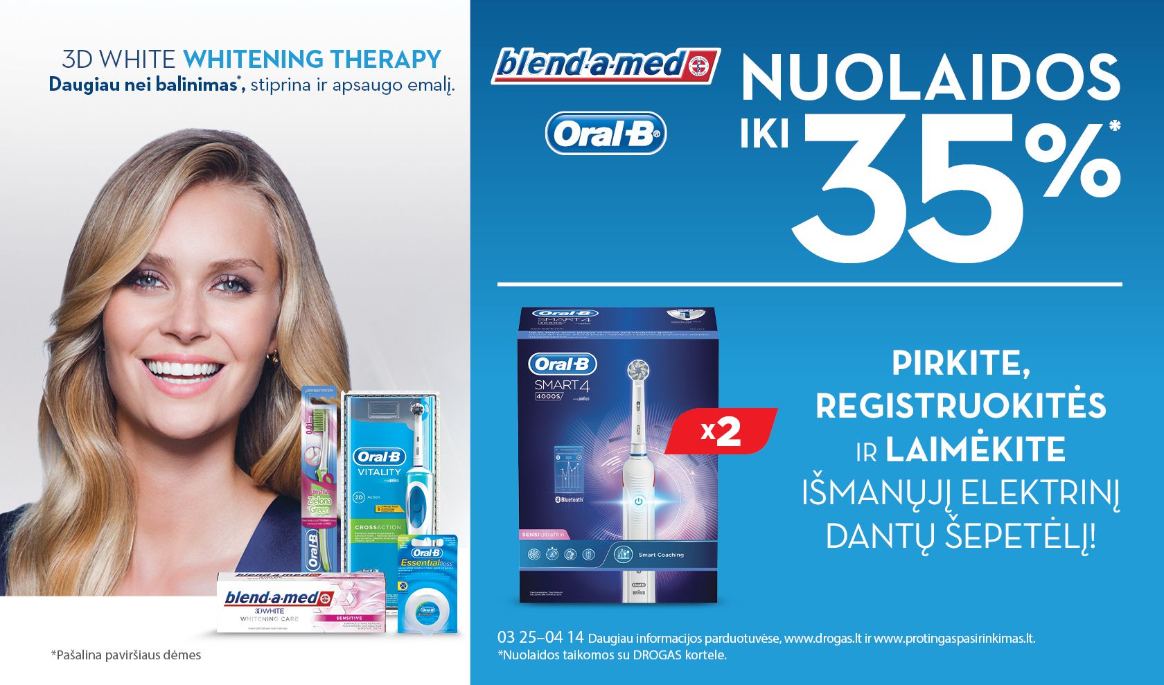 BLEND-A-MED ir ORAL-B - nuolaidos ir dovanos! 2019